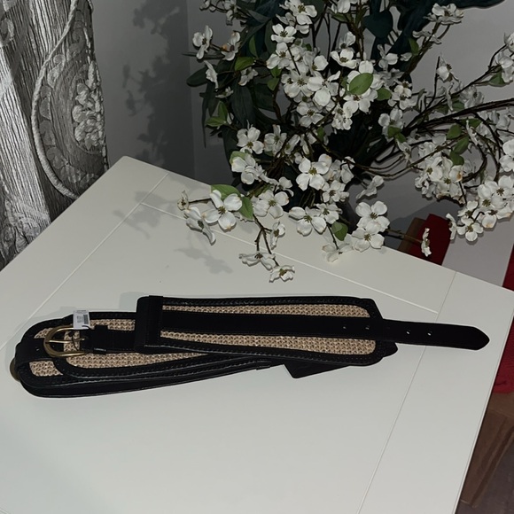 NWT WHBM Heritage Straw Leather Belt - Picture 4 of 4